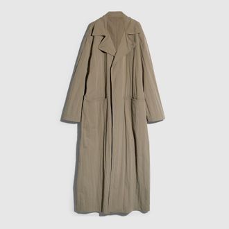 Gucci Washed Matte Nylon Trench Coat, Grey, Ready-to-wear