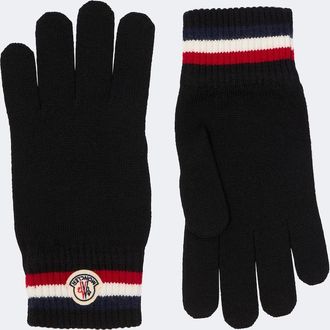 Moncler Logo wool gloves