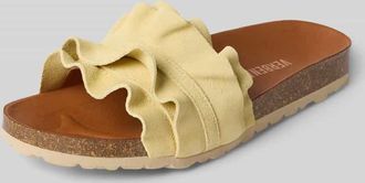 Verbenas Slipper aus echtem Leder Modell Rocio in GELB, Gr&ouml;&szlig;e 38