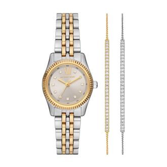 Michael Kors Elegant Zilveren Lexington Geschenkset - Dames - Horloges - Veelkleurig - ONE Size - Accessoires