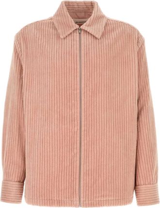 Jil Sander Giacca-camicia a coste - Rosa