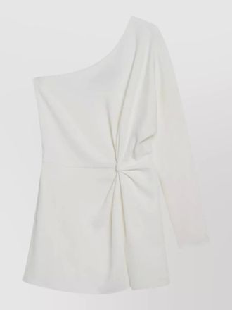 Valentino one shoulder top long sleeve draped