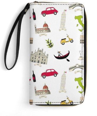 Generic Famous Italian Landmarks Womens Clutch Wallet Bifold Wristlet Long Purse Card Holder Handbag