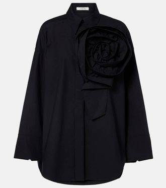 Dorothee Schumacher Camisa oversized en mezcla de algod&oacute;n con aplique floral