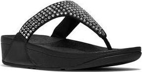 FitFlop Lulu Maxi Crystal Post Toe Sandal in Black at Nordstrom Rack, Size 10