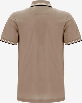 HUGO BOSS Mens Polo Shirt Stretch Cotton Beige T-shirts And Polos