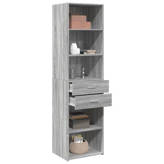 Berkfield Home Highboard Grey Sonoma 50x42.5x185 cm Engineered Wood