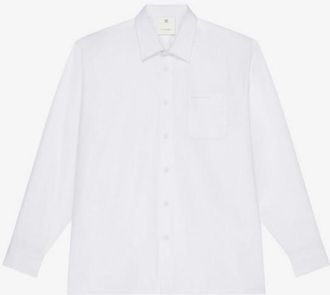 Givenchy Long Sleeve Shirt With Pocket White, Brand Size 40 (US Size 30)
