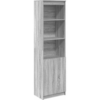 vidaXL Aparador de madera de ingeniería Sonoma gris 50x35x180 cm Vidaxl
