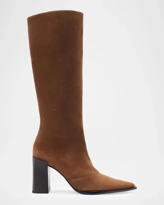Schutz 85mm Raffaela Suede Knee-High Boots