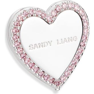 Sandy Liang Heart Mirror Ring in Silver at Nordstrom, Size 6