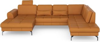 Sit&more Wohnlandschaft »Bendigo U-Form« inklusive Sitztiefenverstellung, Bodenfreiheit 15 cm, in 2 Fussfarben