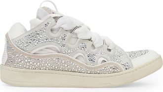 Lanvin WHITE/SILVER CURB SNEAKERS