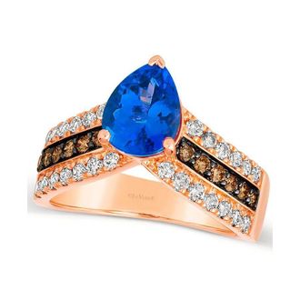 Le Vian Ladies Blueberry Tanzanite Rings set in 14K Strawberry Gold