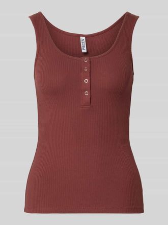 Pieces Slim Fit Tank Top aus Bio-Baumwoll-Mix Modell KITTE in Rostrot, Gr&ouml;&szlig;e XL