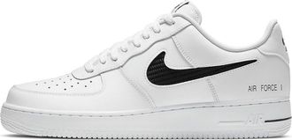 Nike Air Force 1 07 LV8 Cut Out Swoosh - White Black CZ7377-100