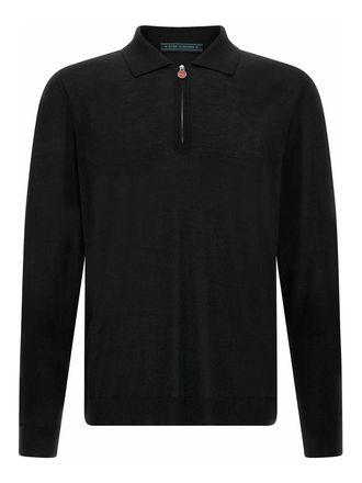 Kiton Wool polo shirt 14 microns