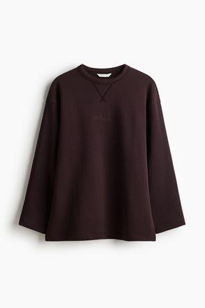 H&M Sweatshirt mit Textmotiv - Weinrot/Les Parisiens