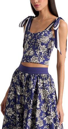 Alice & Olivia Alice + Olivia Tie-Shoulder Top