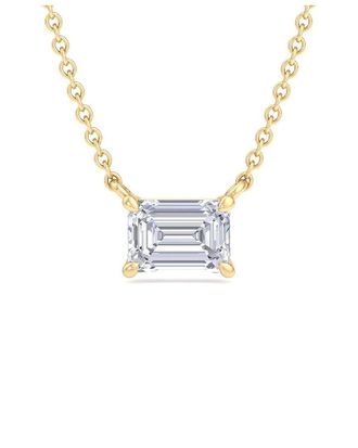 SuperJeweler Superjeweler Gold Over Silver 2.00 Ct. Tw. Lab-Grown Diamond Necklace