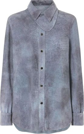 Bottega Veneta Brushed Cloudy Suede Shirt