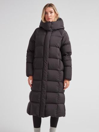 JACK1T Cloud Ultra Long Puffer Down Coat in Black/stone at Nordstrom, Size Small