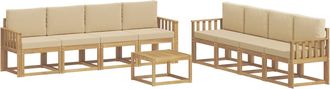 vidaXL Conjunto De Sof&aacute;s De Exterior 9 Uds. Y Beige Vidaxl