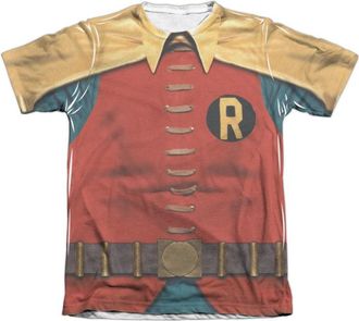 Gildan Batman Classic Tv Robin Costume Adult Poly/Cotton Short Sleeve Tee / T-Shirt