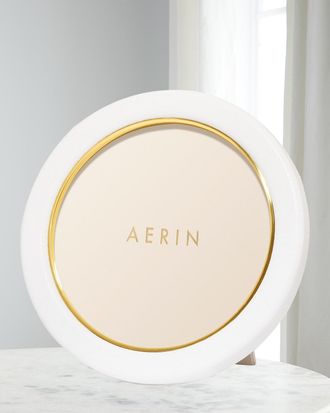 Aerin Piero Leather Round Photo Frame