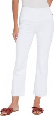 Lyss&eacute; Ankle Denim Baby Boot Cut Jeans In White
