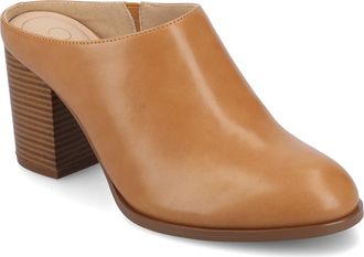 Journee Collection Kendra Block Heel Mule in Tan at Nordstrom Rack, Size 6.5