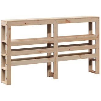 vidaXL Cabecero De Cama Con Estantes Madera Maciza De Pino 140 Cm Vidaxl