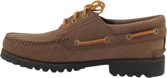 Timberland Authentieke 3-Eye Lug Bootschoen - Heren - Bootschoenen - Bruin - 40 EU - Leer - Schoenen