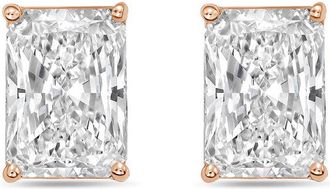 Diana M. Jewels 14Kt Rose Gold 10.00 cts Lab Grown Radiant Cut Diamond Studs