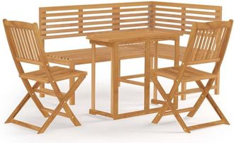 vidaXL Vidaxl - Juego De Bistr&oacute; Para Jard&iacute;n 4 Piezas Madera Maciza De Acacia