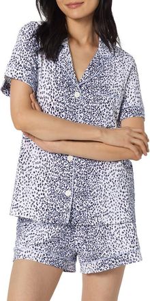 Bedhead Pajamas Print Stretch Organic Cotton Short Pajamas in Sea Kitten at Nordstrom, Size X-Large