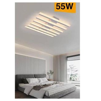 Trade Shop Trade Shop Traesio - Trade Shop - Plafoniera Led Moderna 55 Watt Finitura Bianca Luce Naturale Fredda Calda C47-b