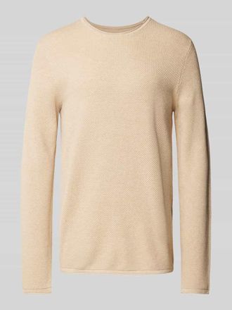 Mc Neal Regular Fit Strickpullover mit Strukturmuster in Beige Melange, Gr&ouml;&szlig;e XL