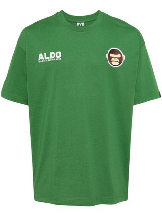 Aape By A Bathing Ape Ape Head logo-appliqu&eacute; T-shirt - men - Cotton - M - Green