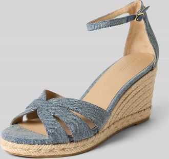 Lauren Ralph Lauren Wedges in Denim-Optik in Jeansblau, Gr&ouml;&szlig;e 36,5