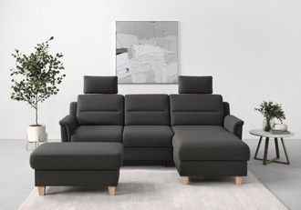 Sit&more Ecksofa »Farö L-Form« inklusive Federkern, wahlweise mit Bettfunktion und Bettkasten