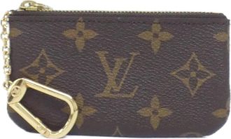 Louis Vuitton Marron Coated Canvas Coin Purse/Coin Case (Pre-Owned)