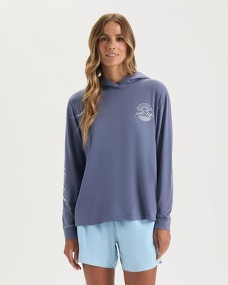 Salt Life Evershine Salt Wash Hoodie in Indigo at Nordstrom, Size Medium