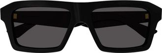 Bottega Veneta Grote Zonnebril - unisex - Zonnebrillen - Zwart - 55 MM - Accessoires