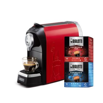 Bialetti Bundle Super + Cafetera Espresso Autom&aacute;tica De 32 C&aacute;psulas 0,7 L Color Rojo