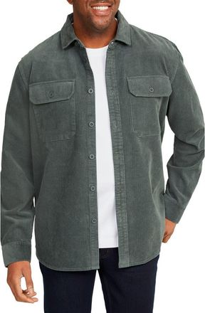 Johnny Bigg Stan Relaxed Fit Corduroy Overshirt in Sage at Nordstrom, Size 1X-Large