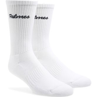 Palmes 2-Pack Logo Crew Socks in White at Nordstrom