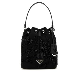 Prada Black Nylon Bucket Bag