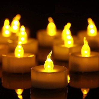 OEM 50 Velas Led Sin Llama Para Fiestas Y Eventos - Luces Amarillas Parpadeantes