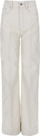 A.P.C. White Straight High Rise Jeans